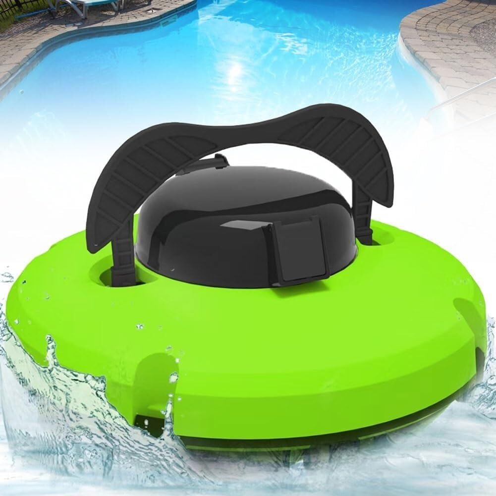 Fully Automatic Pool Vacuum Cleaner, Cordless Robotic Swimming Pool Cleaner with 120 Mins Maximum Runtime, 15° Wall-Climbing Underwater Cleaner