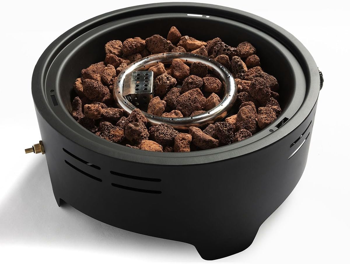 Gas Fire Pits for Outside Patio 15 Inch Small Fireplace Tabletop 40000 BTU Propane Fire Pit with Stainless Steel Burner Smokeless Outdoor Fireplace for Patio Backyard & Camping