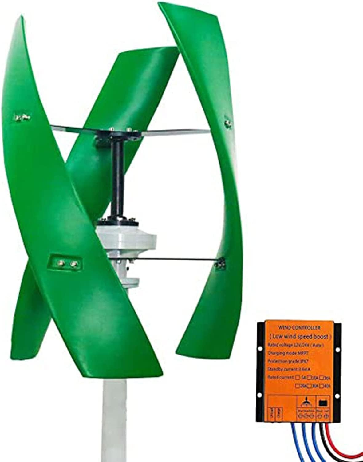 LiuSj JUnSt 5000W Noiseless Green Energy Vertical Wind Turbine Generator,AC Low Start Up Speed Vertical Wind Turbine Generator with Controller