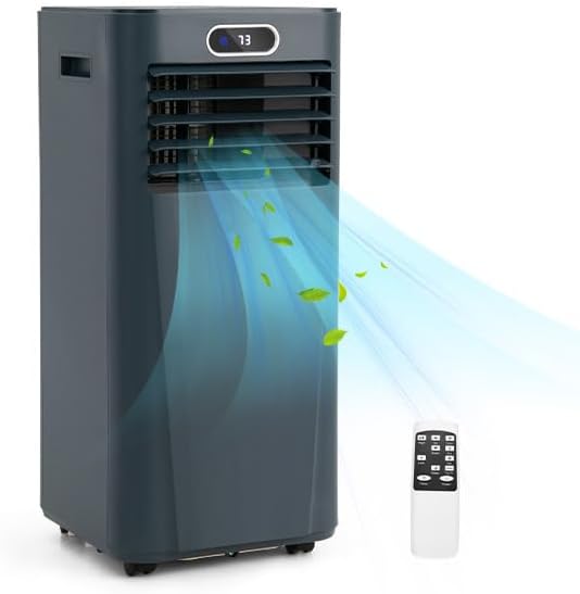 ARLIME Air Conditioner Portable, 10000 BTU Cools up to 350 sq. ft, Portable AC Unit with Fan & Dehumidifier, 2 Speed, Child Lock, 24H Timer, LED Display, Air Cooler for Living Room, Bedroom, Office