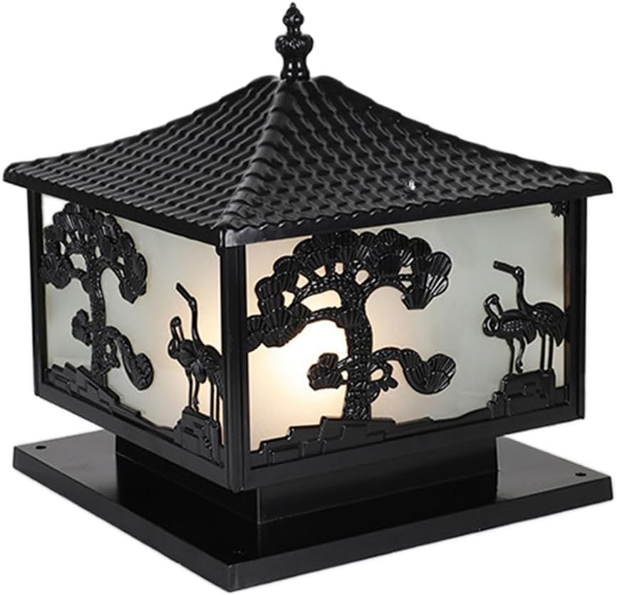 Outdoor Lamps for Garden Post Pole Mount Black Finish Aluminum Post Light Fixture Landscape Yard Pathway Deck Garden Yard Pole Pillar Driveway Fits 4x4, 5x5 Or 6x6 Wooden Posts