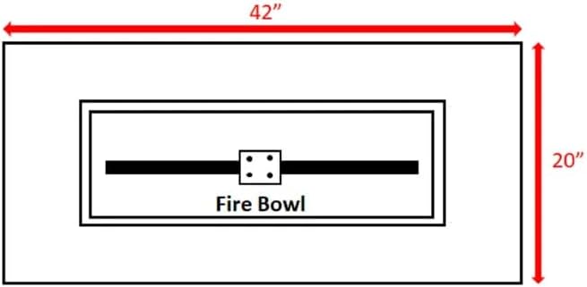 Concrete Propane Outdoor Fire Pit Table (Charcoal)