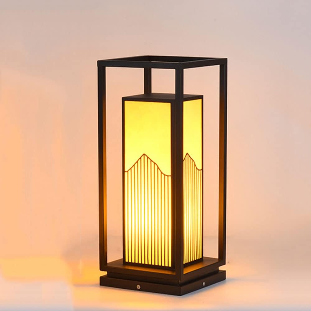 Waterproof Outdoor Column Lights Modern Lawn Landscape Lighting Farmhouse Post Light,Patio Pillar Lantern Oil-Rubbed Black Landscape Path Lights for Yard Garden