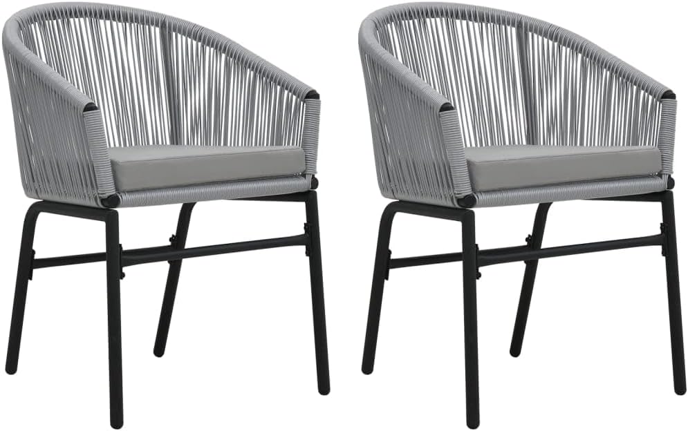 Patio Chairs 2 pcs Anthracite PE Rattan,Modern Minimalist Patio Chairs 2Piece Set for Outdoor Relaxation Outdoor Furniture, Outdoor Chairs