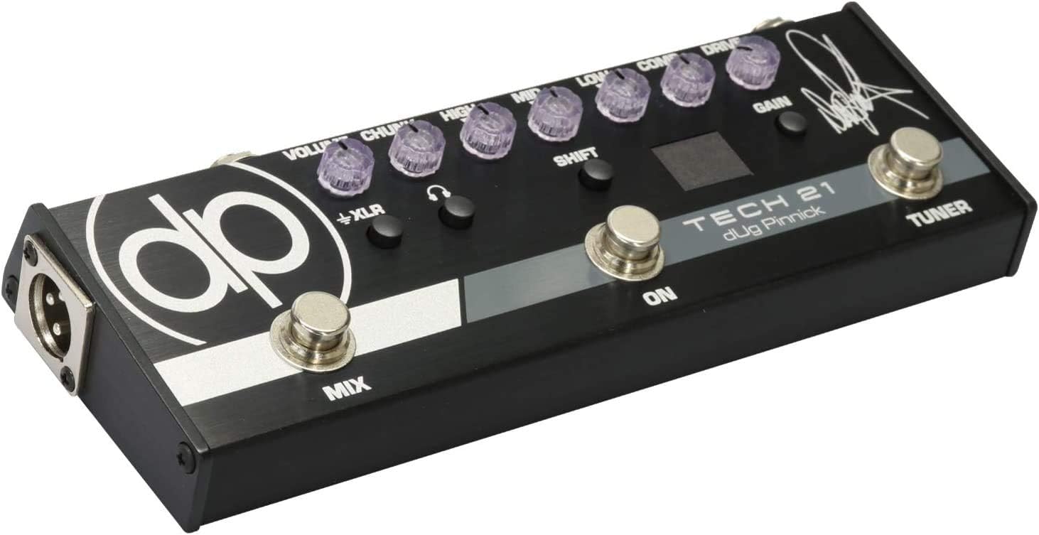 Tech 21 dUg Pinnick DP-3X Signature Pedal Bass Preamp Bundle with 3 Patch Cables