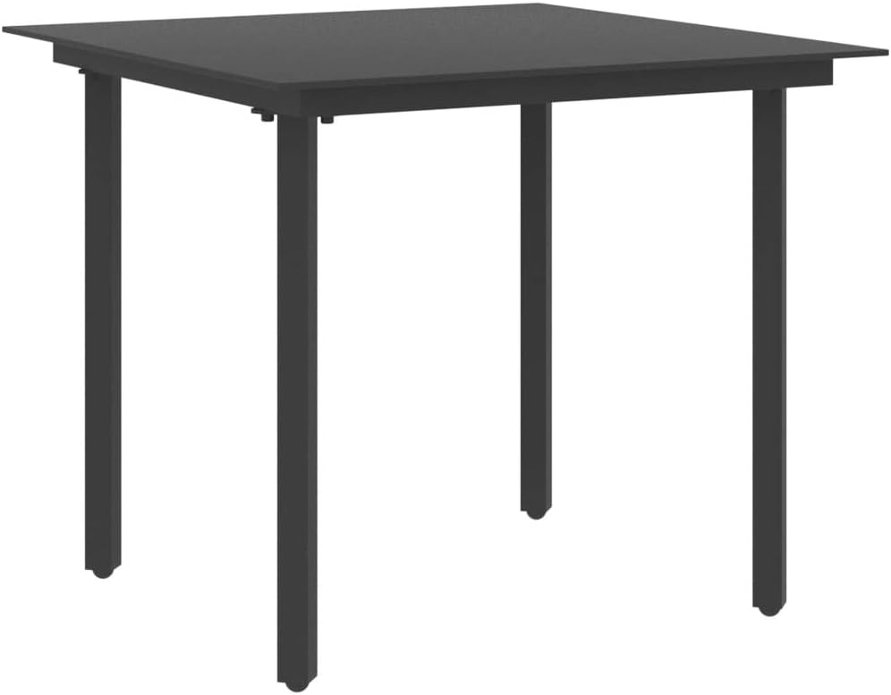 Patio Dining Table Black 31.5