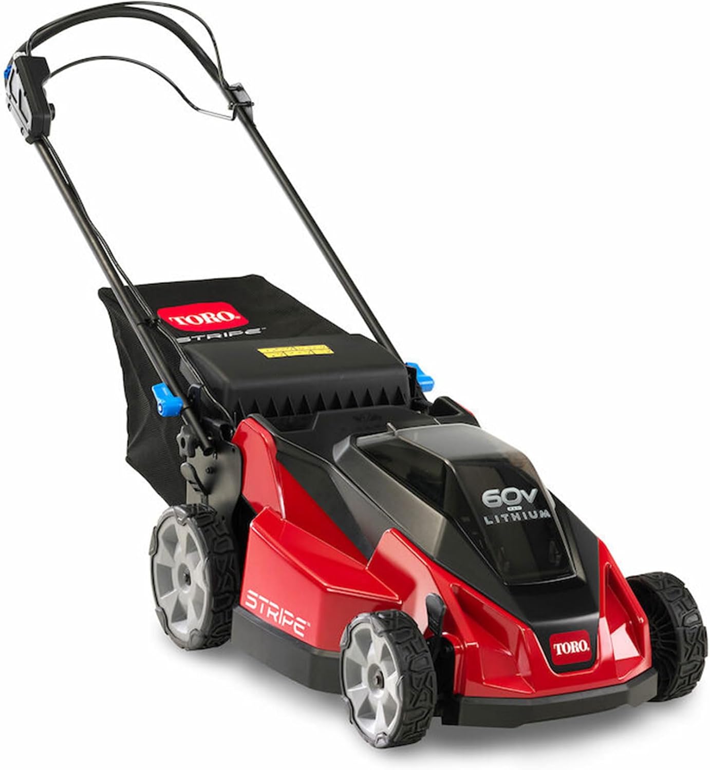 Toro Lightweight Foldable 60-Volt 21-Inch Deck Stripe Cordless Electric Battery Self Propelled Walk Behind Lawn Mower w/Adjustable Speed & Cut Height