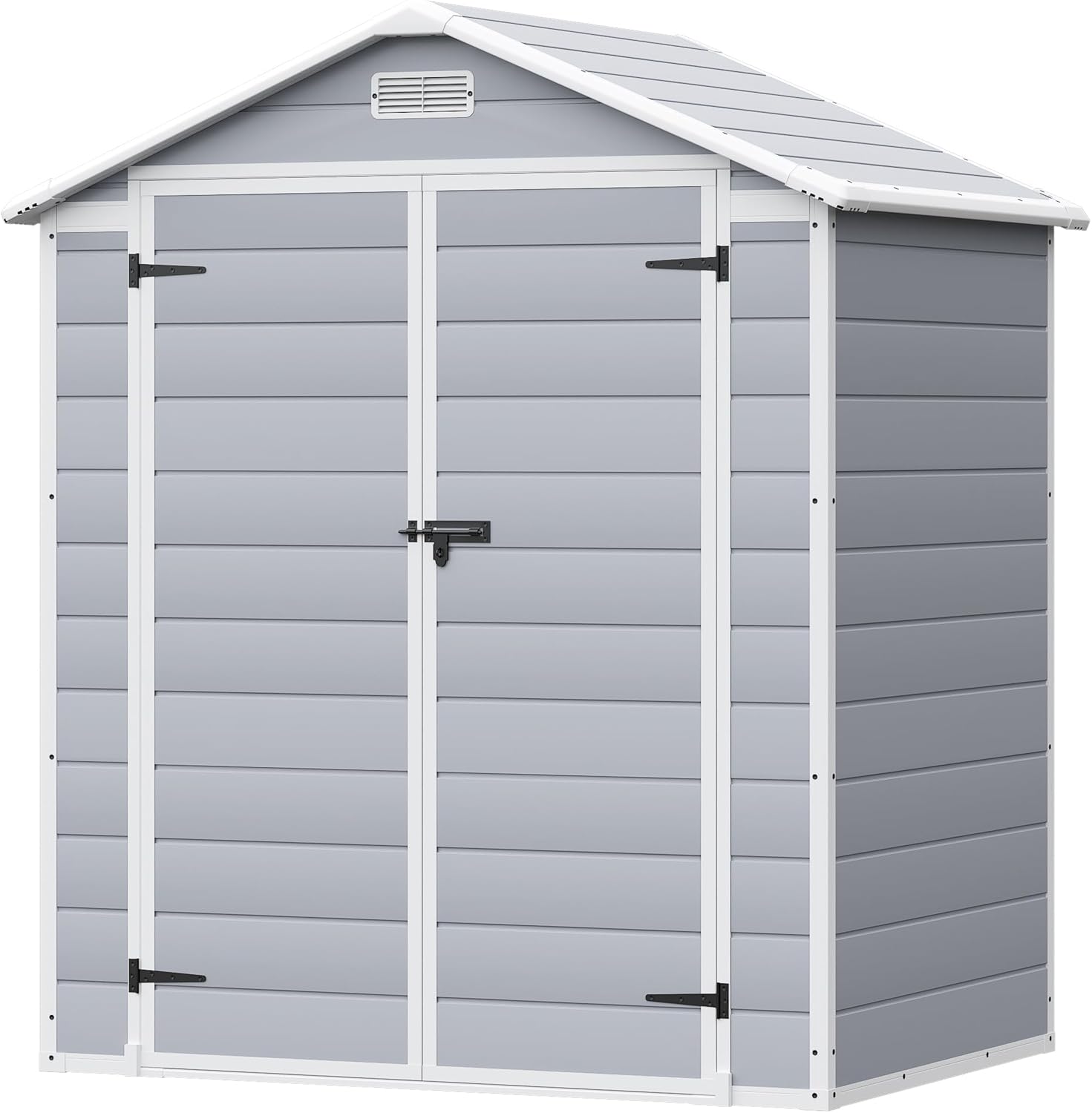 Homall Resin Outdoor Storage Shed, 6 X 4 FT Garden Tool Sheds & Outdoor Storage House with Single Lockable Door for Backyard Garden Patio Lawn