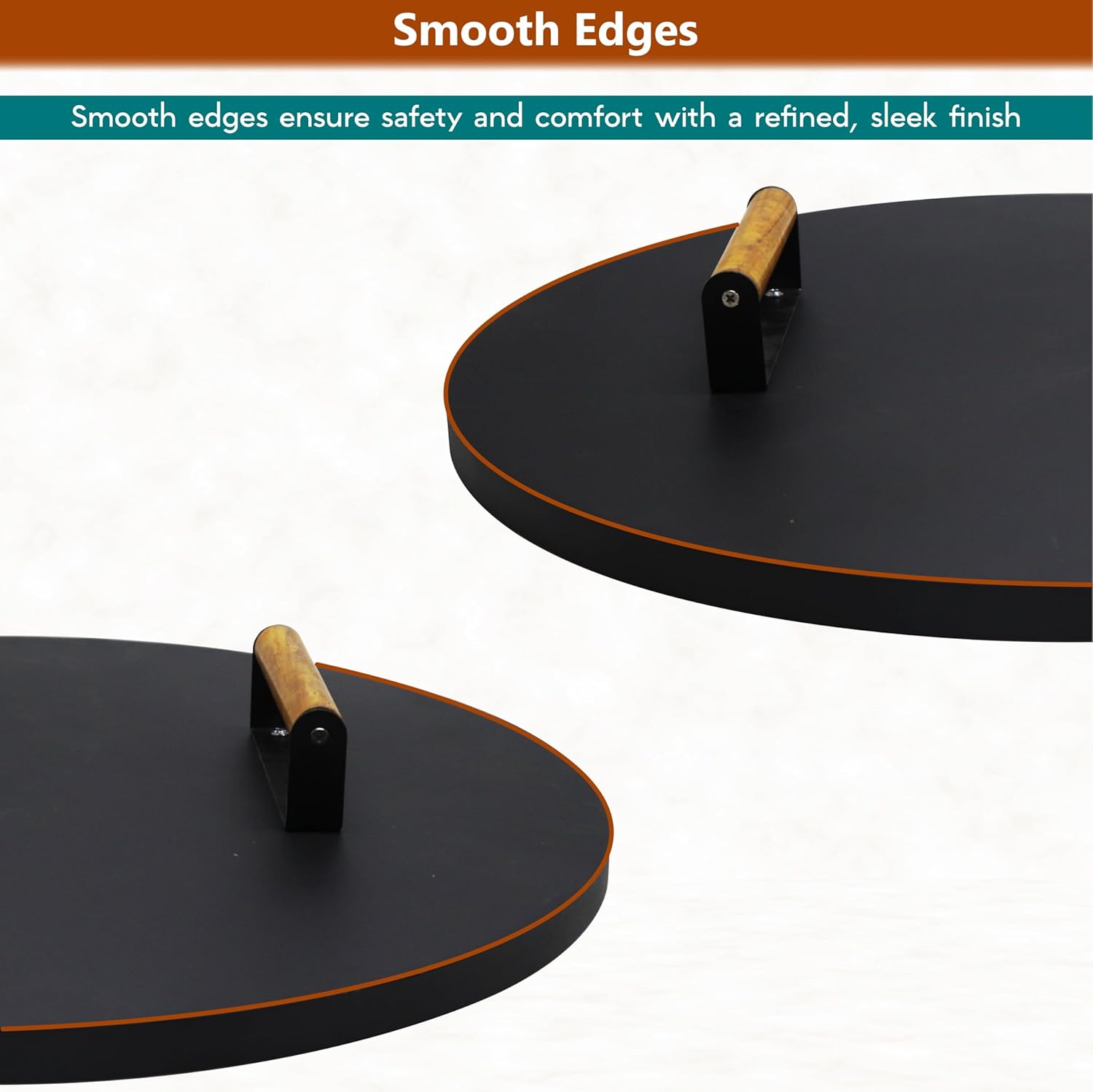 22” firepit lid Round for Inside up to 20” Gas fire Pit lid for Outdoor Fireplace Cover Lid Steel fire Pit Metal Cover W/ 2 Wooden Handles & Heat Resistant Snuffer Lid for Round Patio Fire Pit Ring