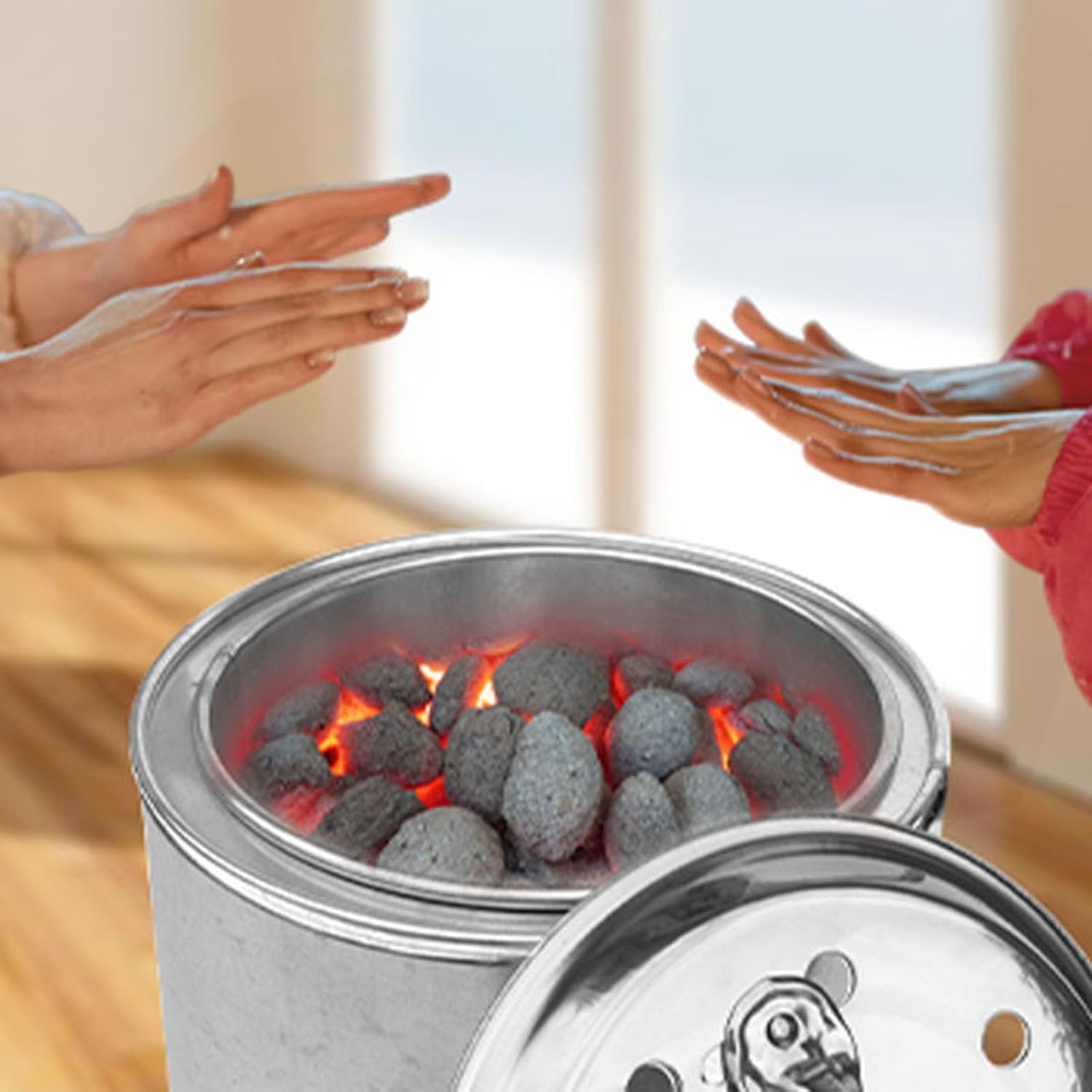 Paper Burner Metal Fire Pits Wood Burning Stove Camping Bonfire Barrel with Lid Burn Barrel for Outside Incinerator Burn Barrel for Paper Leaf Trash.(30.5x16.8CM/12x6.6IN)