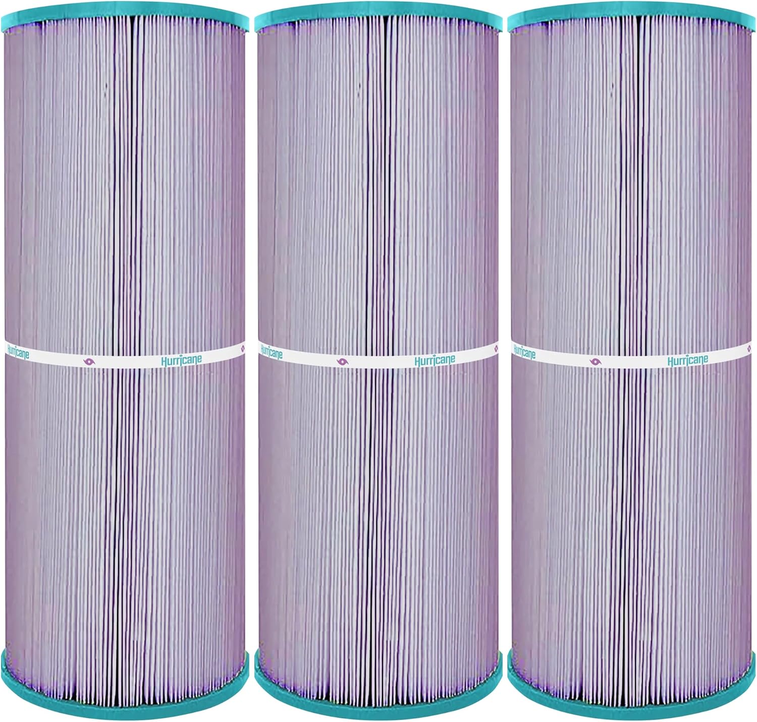 Hurricane Filters 3 Pack HF5374-01P Platinum Purple Spa Filter Cartridge - Replacement for PLBS75 Unicel C-5374, Filbur FC-2971, Rainbow, Waterway, Leisure Bay, S2/G2 Spa 75