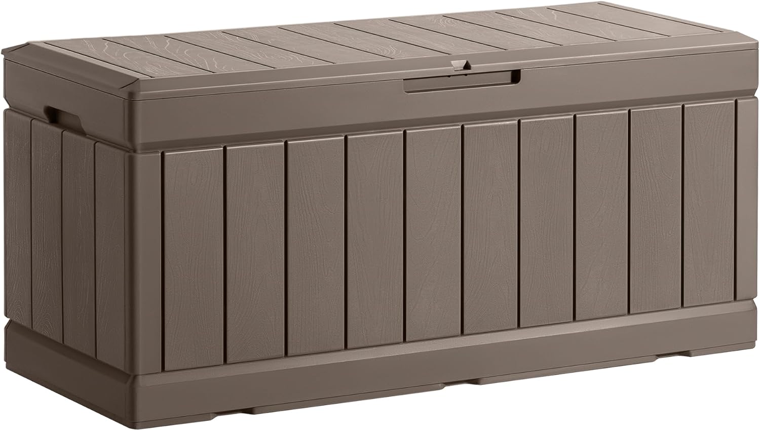 Homall 85 Gallon Large Resin Deck Box Waterproof Outdoor Storage with Padlock Indoor Outdoor Organization and Storage Container for Patio Furniture Cushions, Garden Tools (Brown)