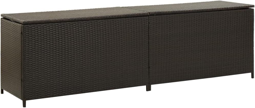 Patio Storage Box Poly Rattan 78.7