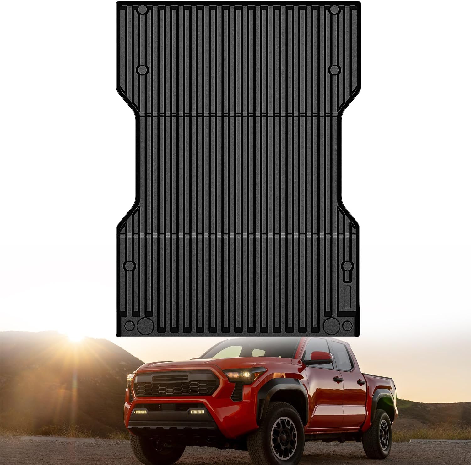 Nilight Truck Bed Mat 6 FT for 2024 2025 Toyota Tacoma, TPE Heavy-Duty Pick-up Bed Liner for Toyota Tacoma Accessories, Anti-Slip Texture, All Weather Protection