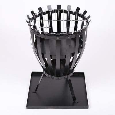 Fire Pits Outdoor Wood Burning Large Bonfire Wood Burning Patio Coal Grill Firepit for Outside Grill Charcoal Smokeless Grill with Spark Screen Poker with Cover BBQ Cooking for Outside Camping