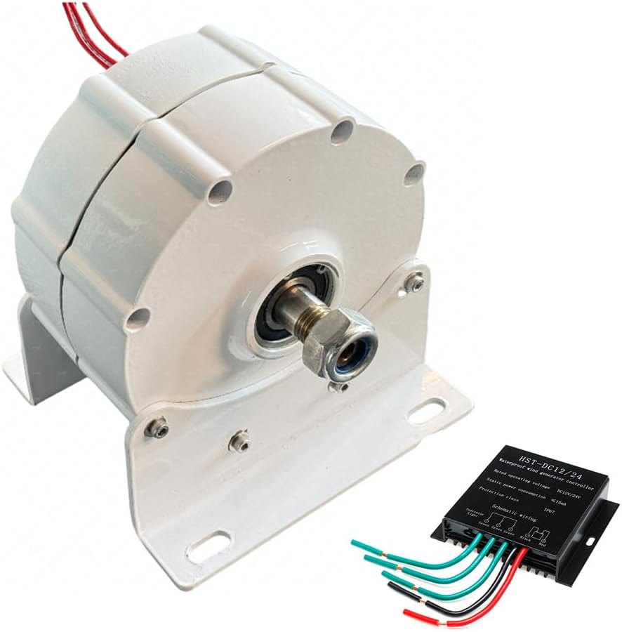 48V,Low RPM 600R/Min 4000W Small 3 Phase Permanent Magnet Generator, 110V/220V Vertical Wind Turbine Permanent Magnet Alternator Coreless Household Generator