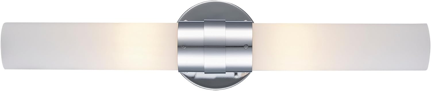 Trans Globe Lighting TG2910 PC Contemporary Modern Two Vanity Bar Outdoor-Post-Lights, Chrome