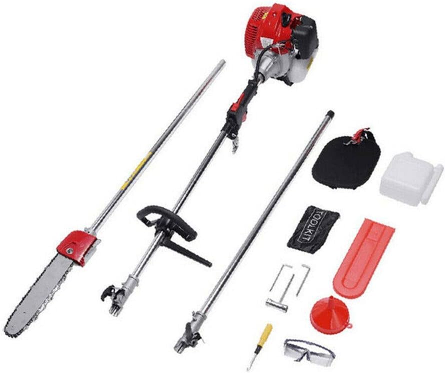 Pole Saw 42.7CC 2 Stroke Gas Powered Pole Chainsaws, Extendable Reach to 11.48FT ​for Tree Trimming Long Reach Pole Chainsaw with Extension Pole Garden Tools Trimmer Pruning Saws for Trees Branches