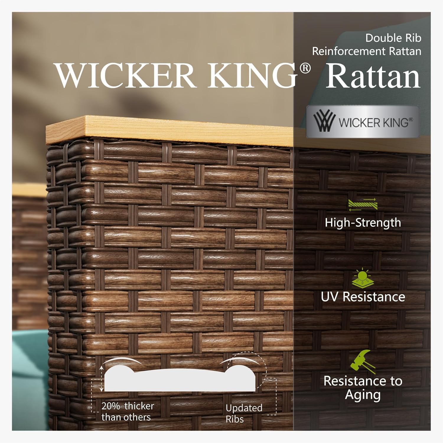 Sophia & William Patio Furniture Set with Fire Pit Table, 11 Piece Half Moon Outdoor Wicker Sectional Sofa Set, Curved Rattan Conversation Set with 56-Inch Fire Pit Table(Aqua Blue)