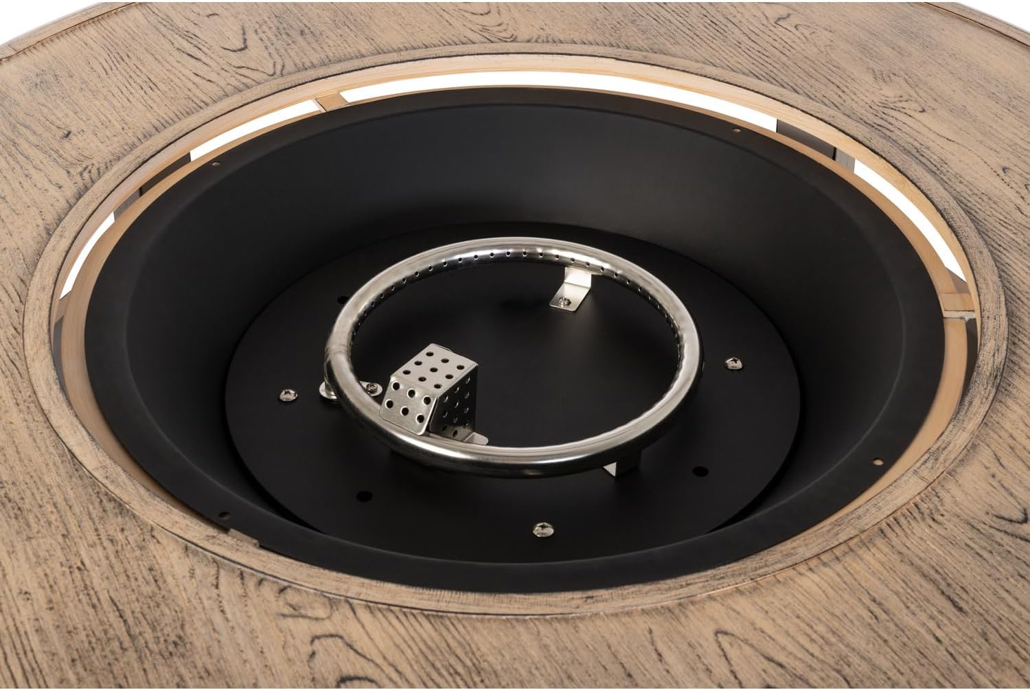 Round Propane Fire Pit - 55000 BTU Aluminum Outdoor Heater