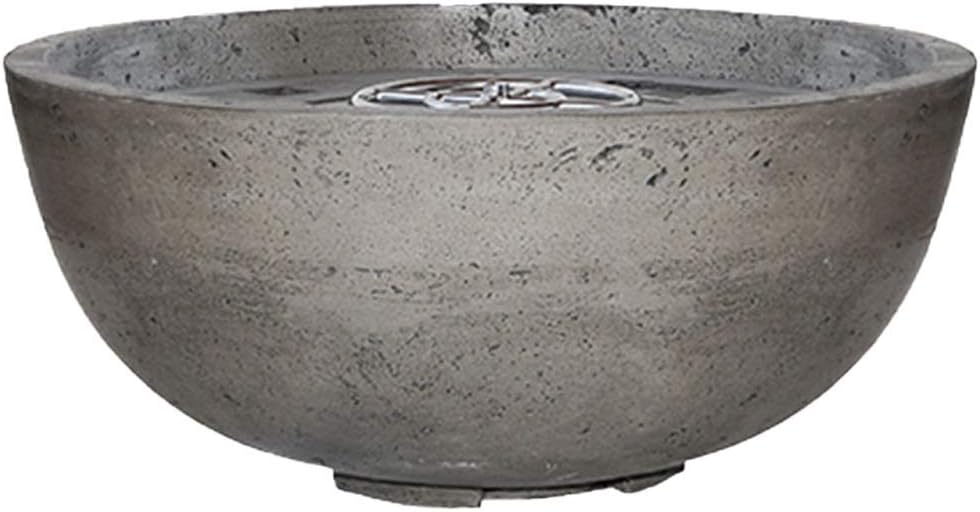 Prism Hardscapes Moderno 1 Concrete Gas Fire Pit (PH-400-4LP), Propane, Pewter, 39-Inch