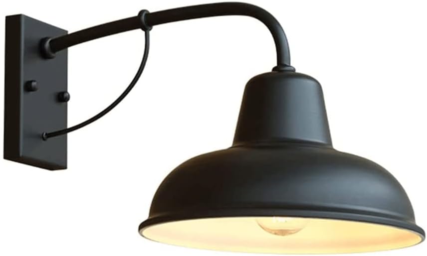 Retro-Style Wrought-Iron Wall Lamp, Creative Metal Wall Lamp Shade, E27 Light Source Wall Lights, Wall-Mounted Lighting Fixtures, Porch, Balcony, Staircase and Exterior Wall Wall Sconces