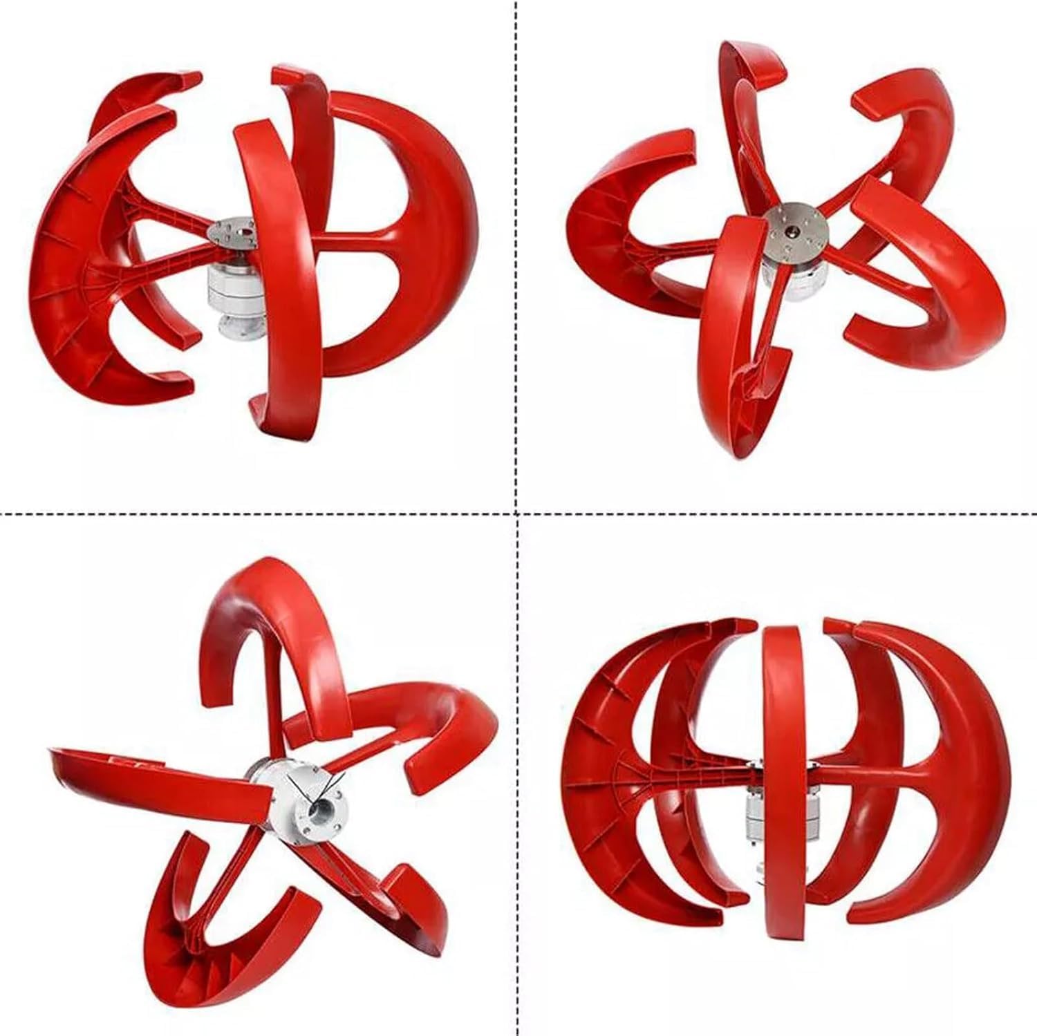 CAJUCA 9000W Lantern Wind Turbine 5 Blades Vertical Axis Wind Turbine Generator Lantern Suitable for Home Hybrid Street Lamp Use