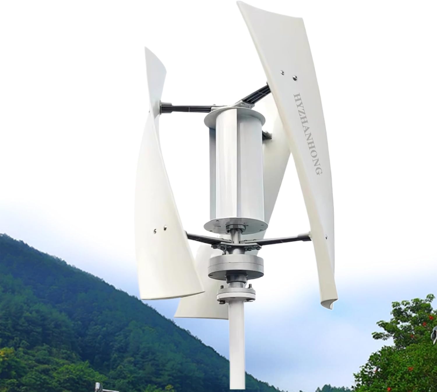 12000W Durable 3 - Blade Vertical Axis Wind Turbine, Low Noise Wind Generators for Home Use12v/24V 48V 220V, with Controller