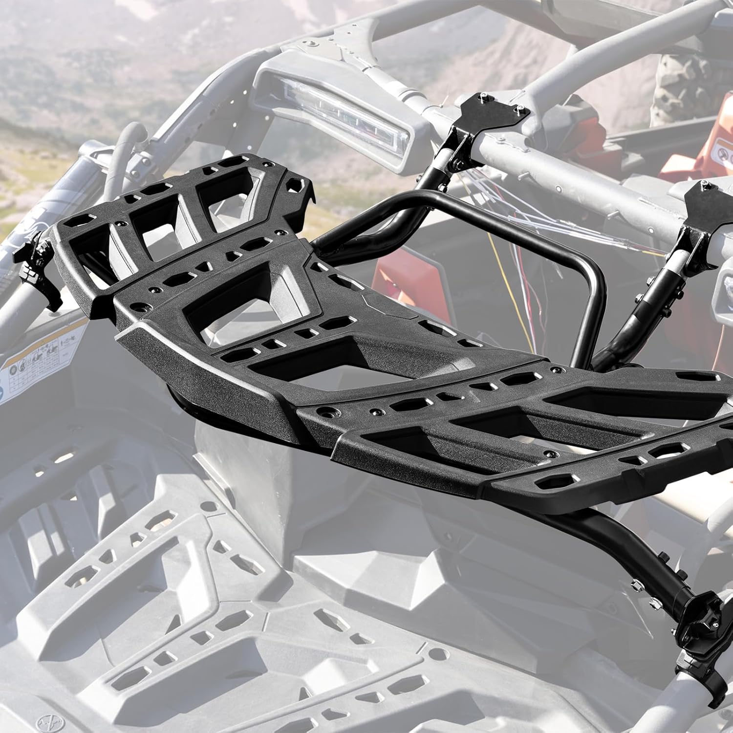 A & UTV PRO Pivoting Rear Rack Kit,Spare Tire Cargo Luggage Rear Rack for 2017-2024 2025 Can Am Maverick X3 MAX Accessories, Replace OEM # 715002881, 715003439