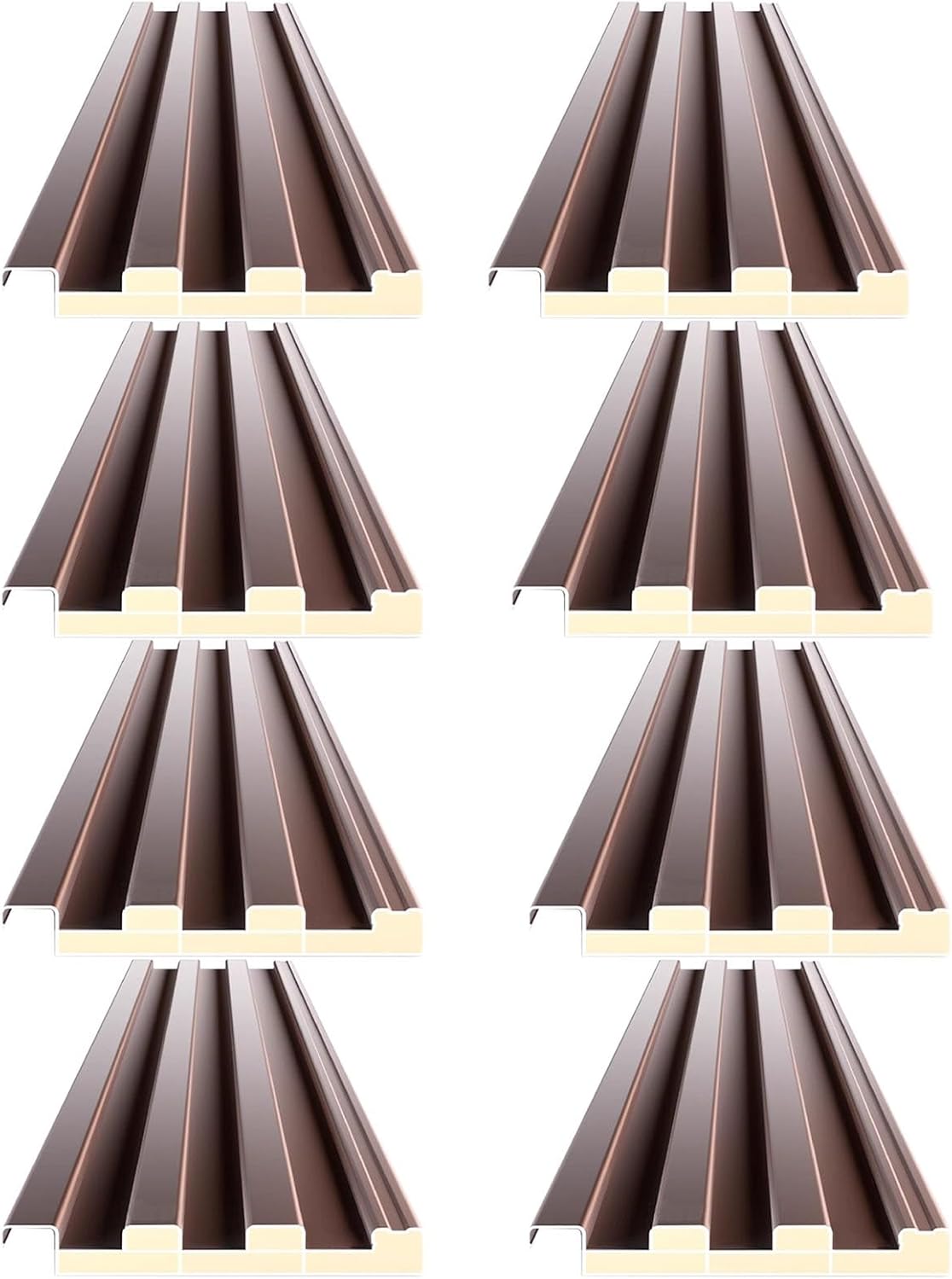 Insulated Roofing Panels for All-Weather Gazebo & Chicken Coop, 8pcs 120cm (4ft) Roof Cladding for Storage & Mobile Homes - Durable & Versatile Building Solution