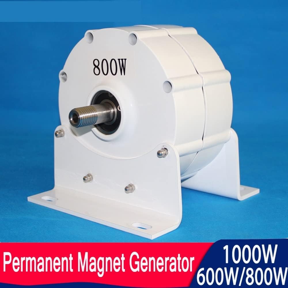 Wind Turbine Generator, Low Speed 600W 12V 24V 48V 3 Phase Gearless Permanent Magnet Generator AC Alternators Use for Wind Water Turbine,Generator Motor(Without Base,24V_600W)