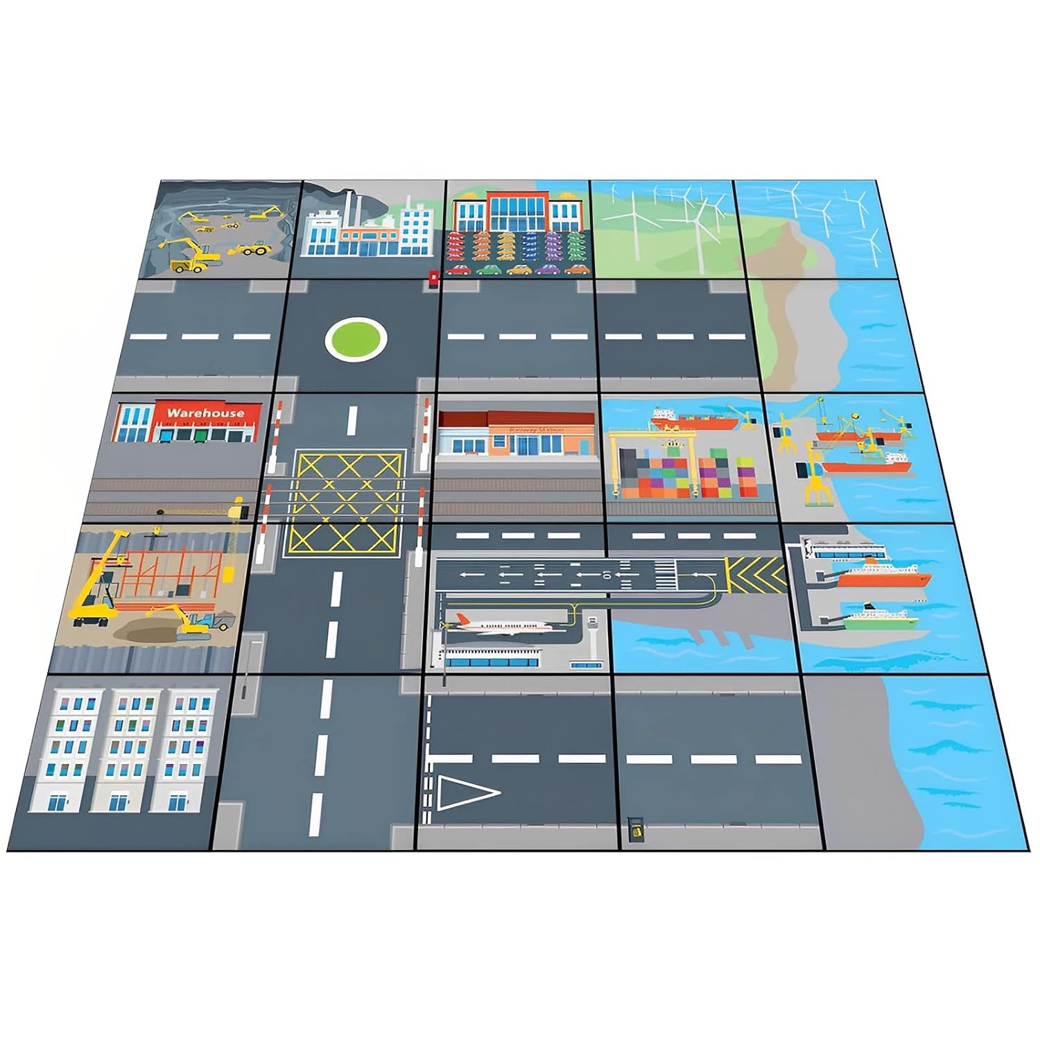 See & Say Bee-Bot Robotics with Transport & Industry Activity Floor Mat Set