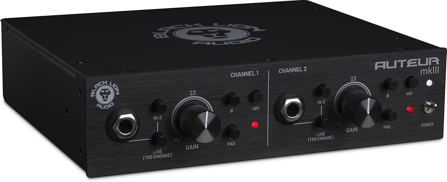 Black Lion Audio Auteur MK3 Dual Channel Microphone Preamp