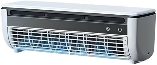 Saker SakerPlus Portable Wireless Wall Mounted Air Conditioner | 10s Cool 13°C & 10dB Ultra-Quiet | 3 Smart Speed Modes | 6000mAh Battery with Remote | for Kitchen Bedroom Garage RV Dorm（white）