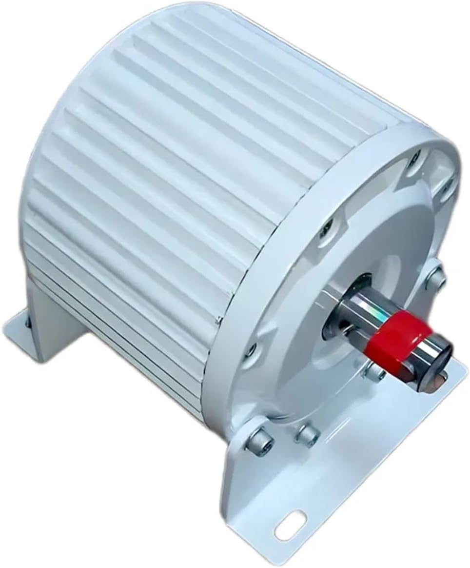 Low RPM Wind Turbines Generator 3KW 5KW 8KW 10KW 500RPM Gearless Permanent Magnet Generator AC tors Use for Wind/Water Turbine Industrial Energy(with Base,120V_3000W)