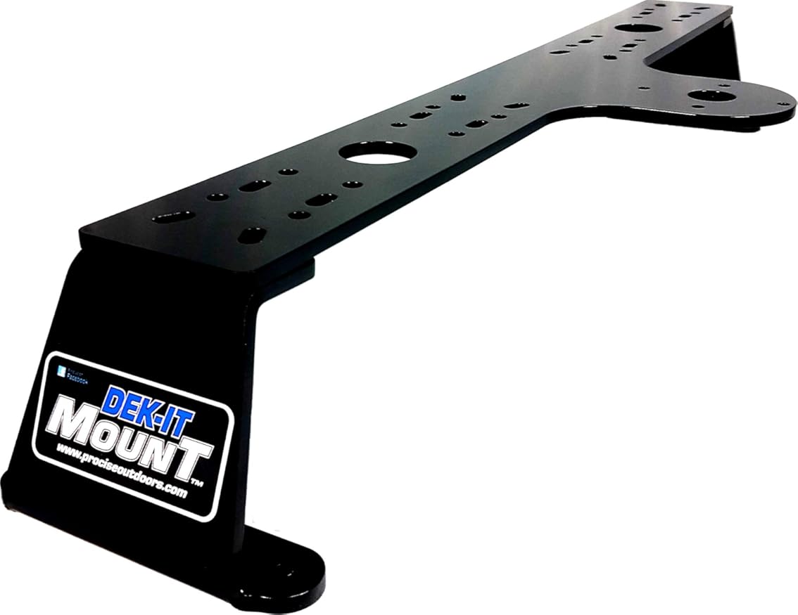 PROcise DEK-It Fish Finder Mount for Boats, Dual Unit Deck Mount with GPS Slot for Fish Finders, Depth Finders and Other Fishing Accessories, Marine-Grade Aluminum, Durable, Secure and Rust-Proof