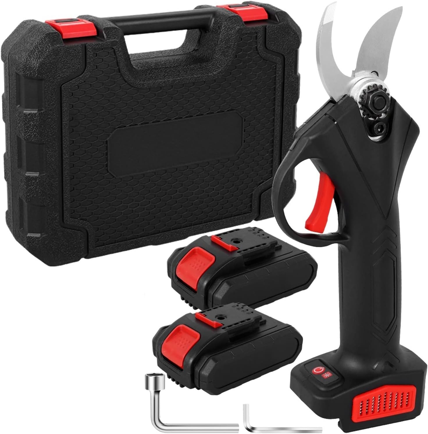 35mm Cordless Electric Pruning Shears Electric Pruner Garden Scissors 2 Level Openings Rechargeable Fruit Tree Branches Cutter