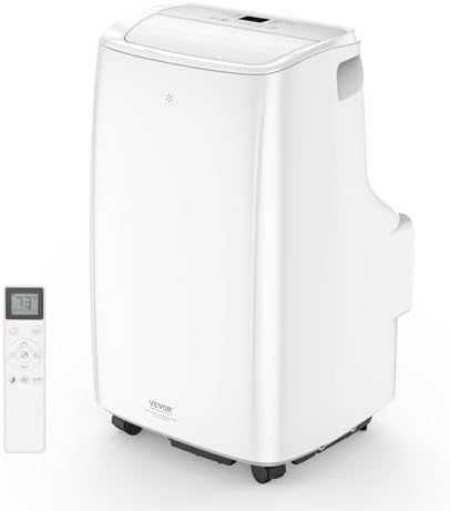 VEVOR Portable Air Conditioner 12,000 BTU, AC Unit with Built-in 3-in-1 Cool, Dehumidifier & Fan Modes for Room up to 550 sq.ft, Includes Remote Control & Window Kit