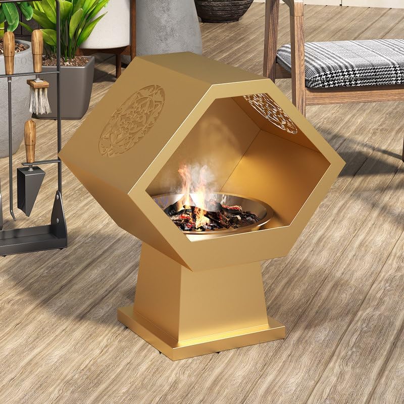 Outdoor Fireplaces Modern Indoor Charcoal Brazier Household Fire Pits Heating Stove Outdoor Courtyard BBQ Grill Garden Smokeless Fire Pits