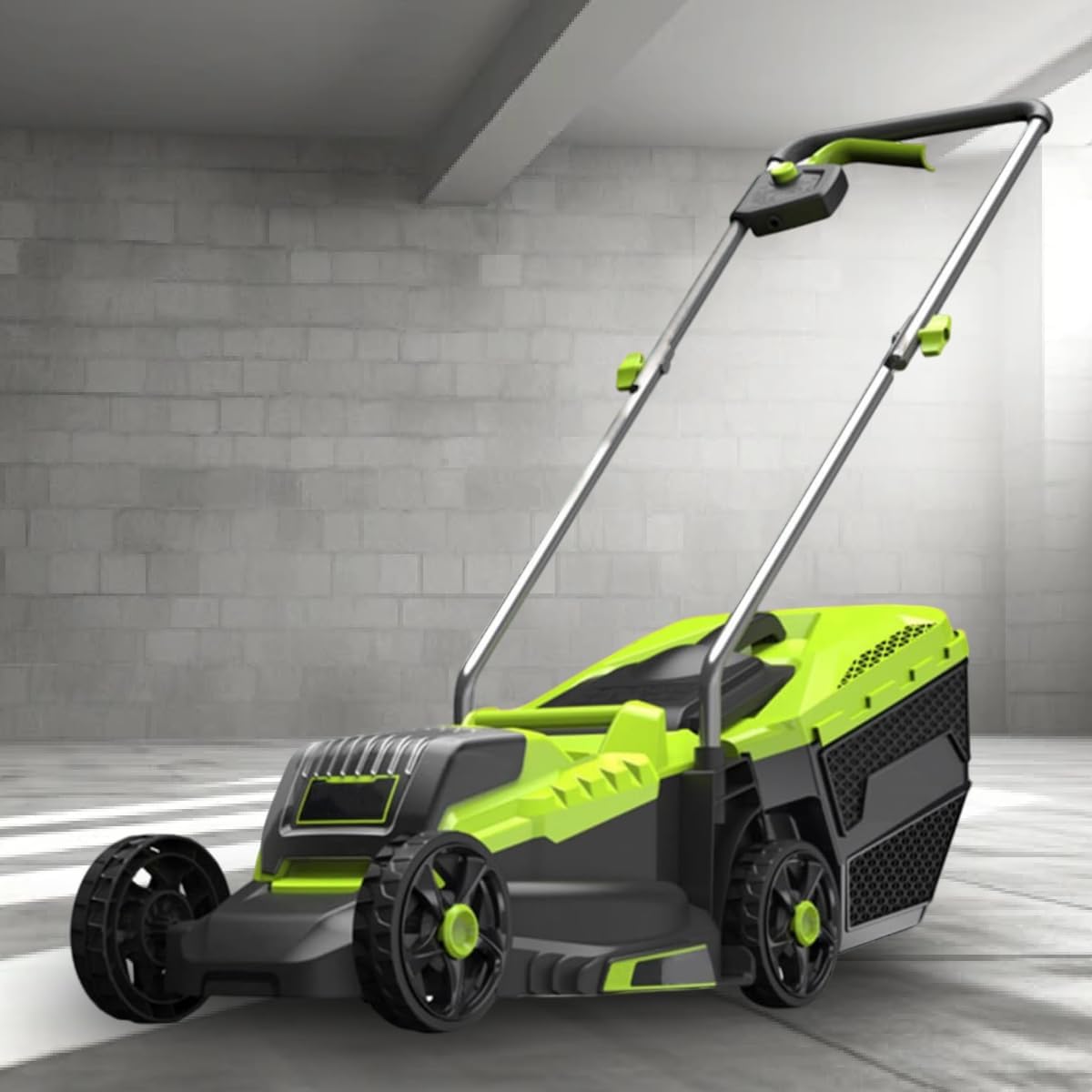 Cordless Lawn Mower, Push Lawn Mower, 40v Brushless Motor, Electric Push Lawn Mower, 45 Minutes of Battery Life, Suitable for Multiple Scenarios