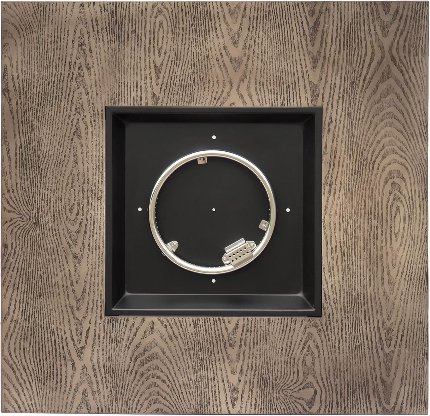 Square Propane Fire Pit Table, 50,000 BTU Outdoor Iron Fire Pit with Wood Pattern, 39 Inch Large Fire Pit for Patio Backyard Garden, Rustic Design for Outdoor & Indoor Gatherings, Only Table - 650K