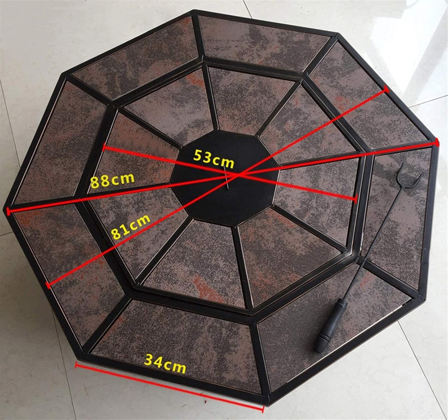 Fire Pits Outdoor Garden Wood-burning Fire Pit Bowl Barbecue Table, Backyard Patio Patio Lawn Garden Outdoor Fireplace Wood-burning Brazier