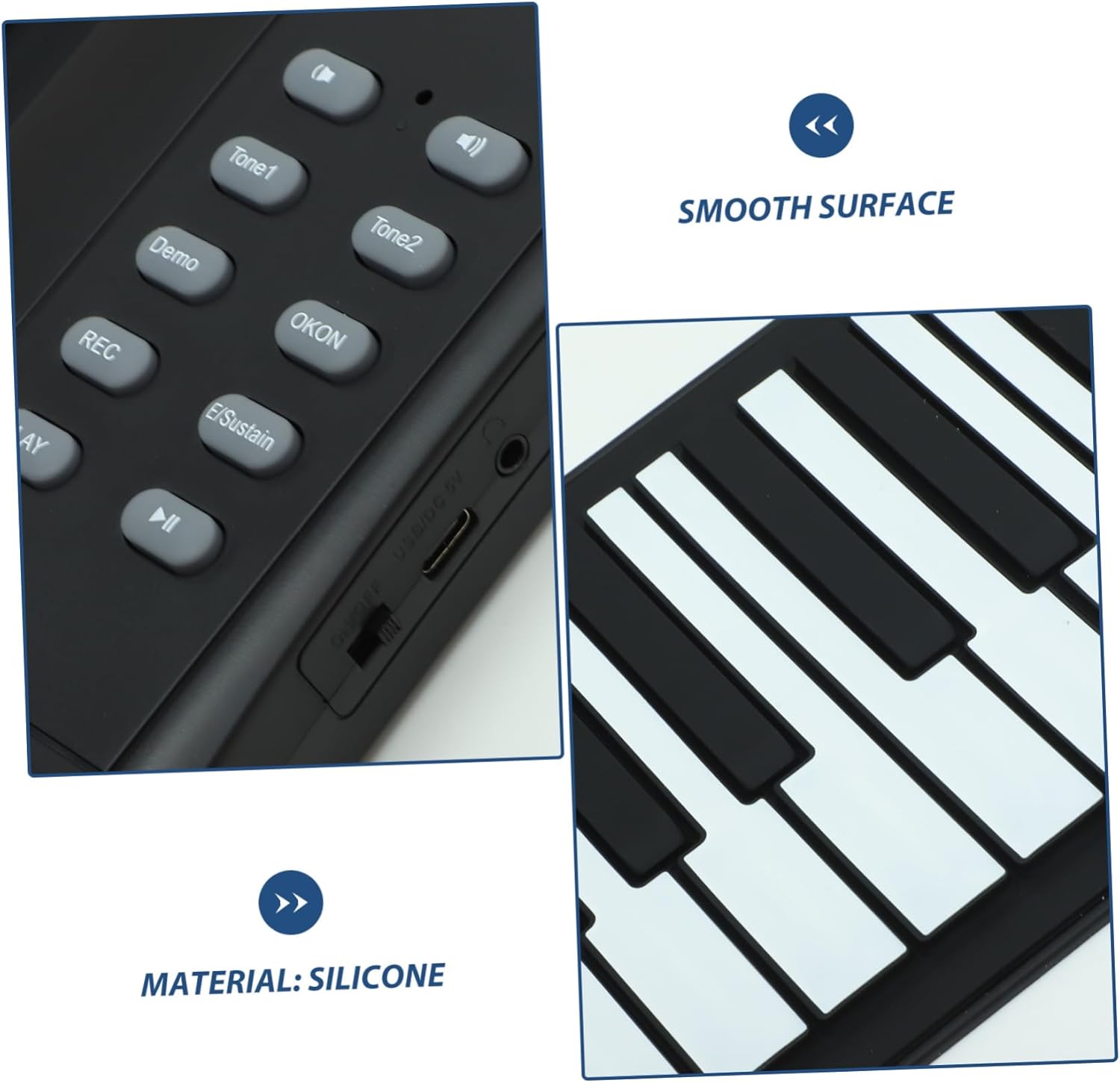 Keys Portable Up Piano for Beginner Electronic Keyboard with Rhythms Timbre Lightweight Hand Piano for Students Easy to Carry Use