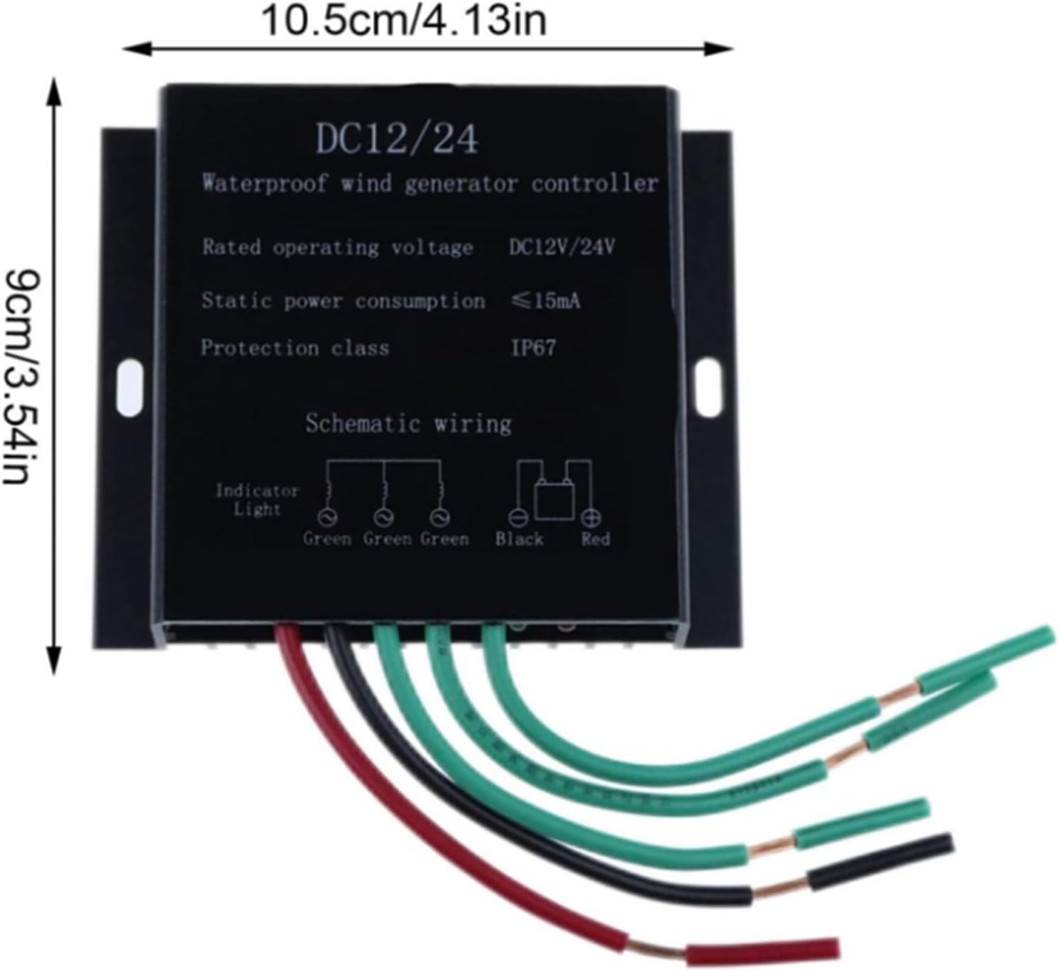 12V, 12V/24V/48V 9000W Wind Turbines Generator Controller Waterproof Battery Charge Overvoltage Protection Controller Regulator for Dc Ac Wind Turbine Generator