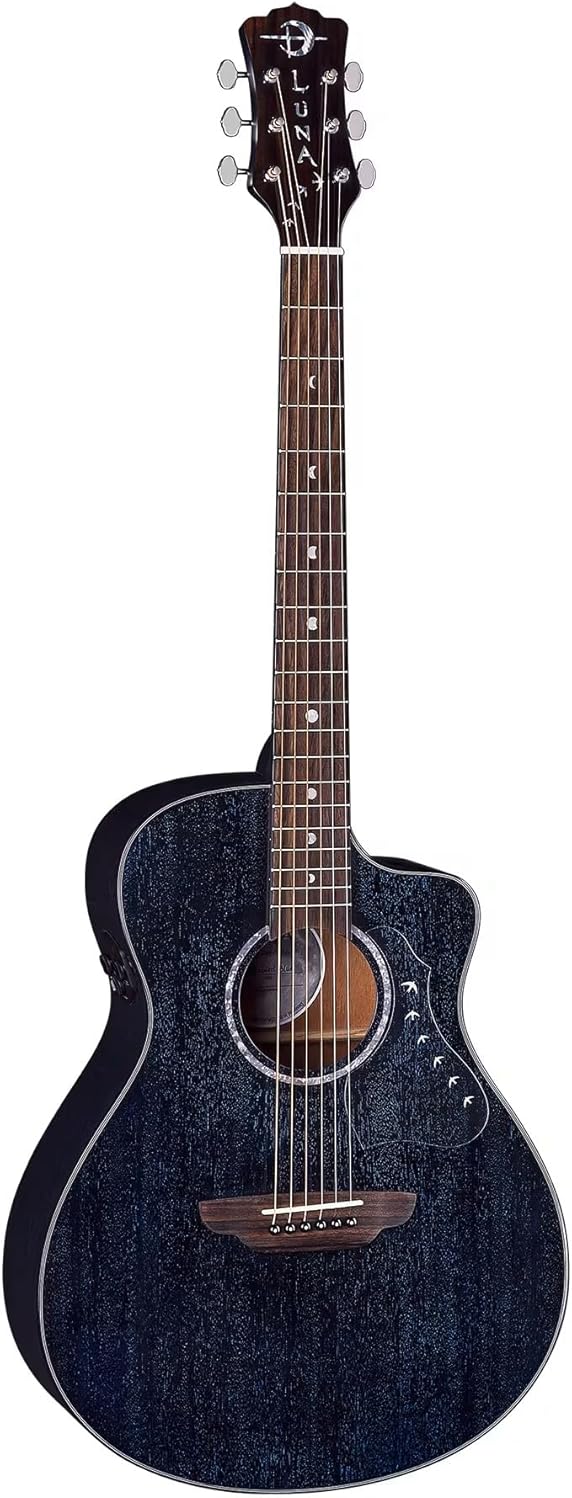 Luna Moonbird Acoustic-electric Guitar - Midnight Blue