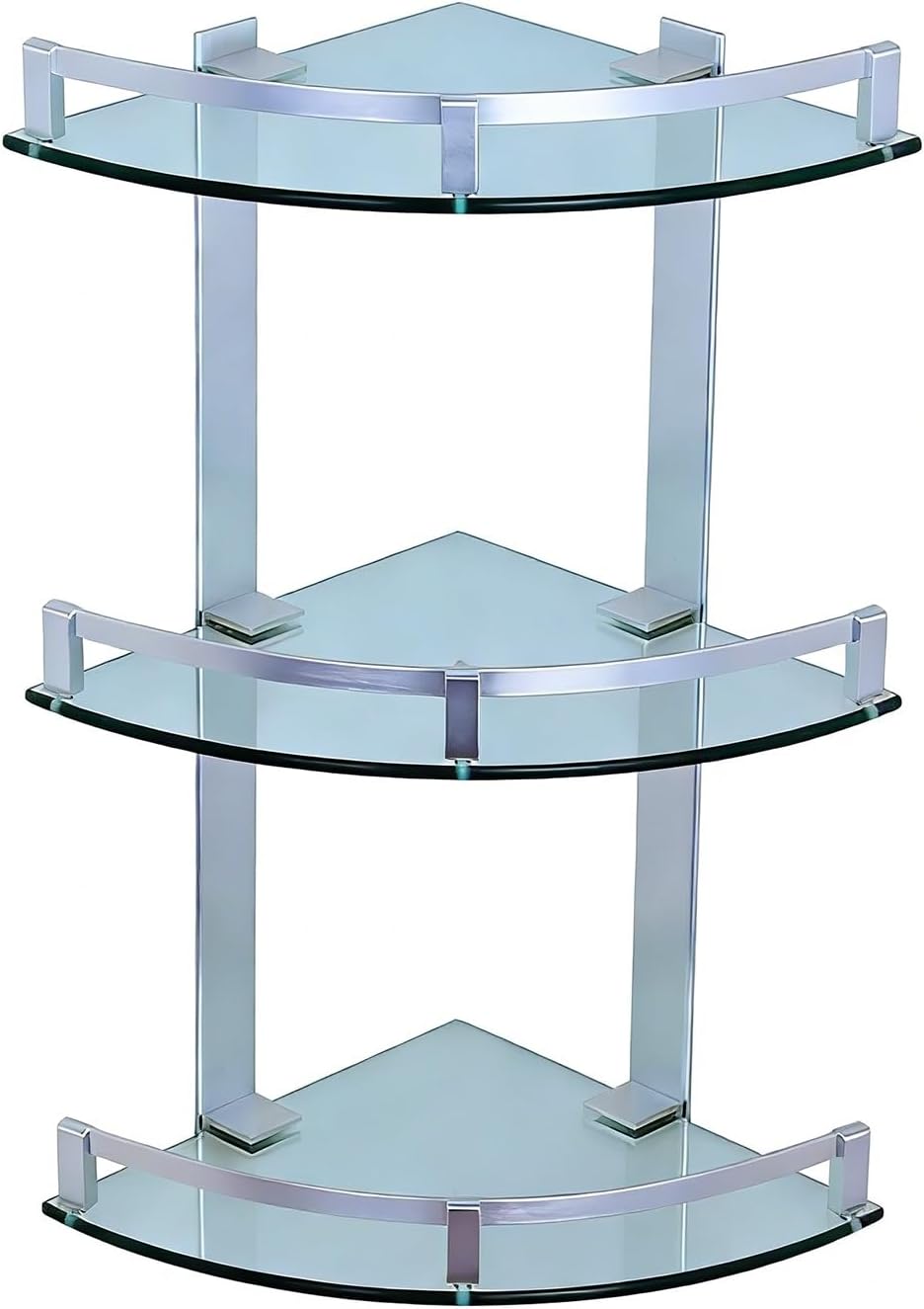 Glass Corner Shower Shelves, Bathroom Corner Shower Shelf, 3 Tier Glass Corner Shelf Shower Organizer, Bathroom Wall Organizer, Rustproof, for Bathroom Organizer.(200mm)