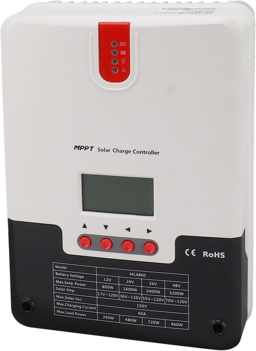 80A MPPT Solar Charge Controller High Efficiency with Multiple Load Control for AGM Sealed Gel Batteries in Off-Grid Solar Systems