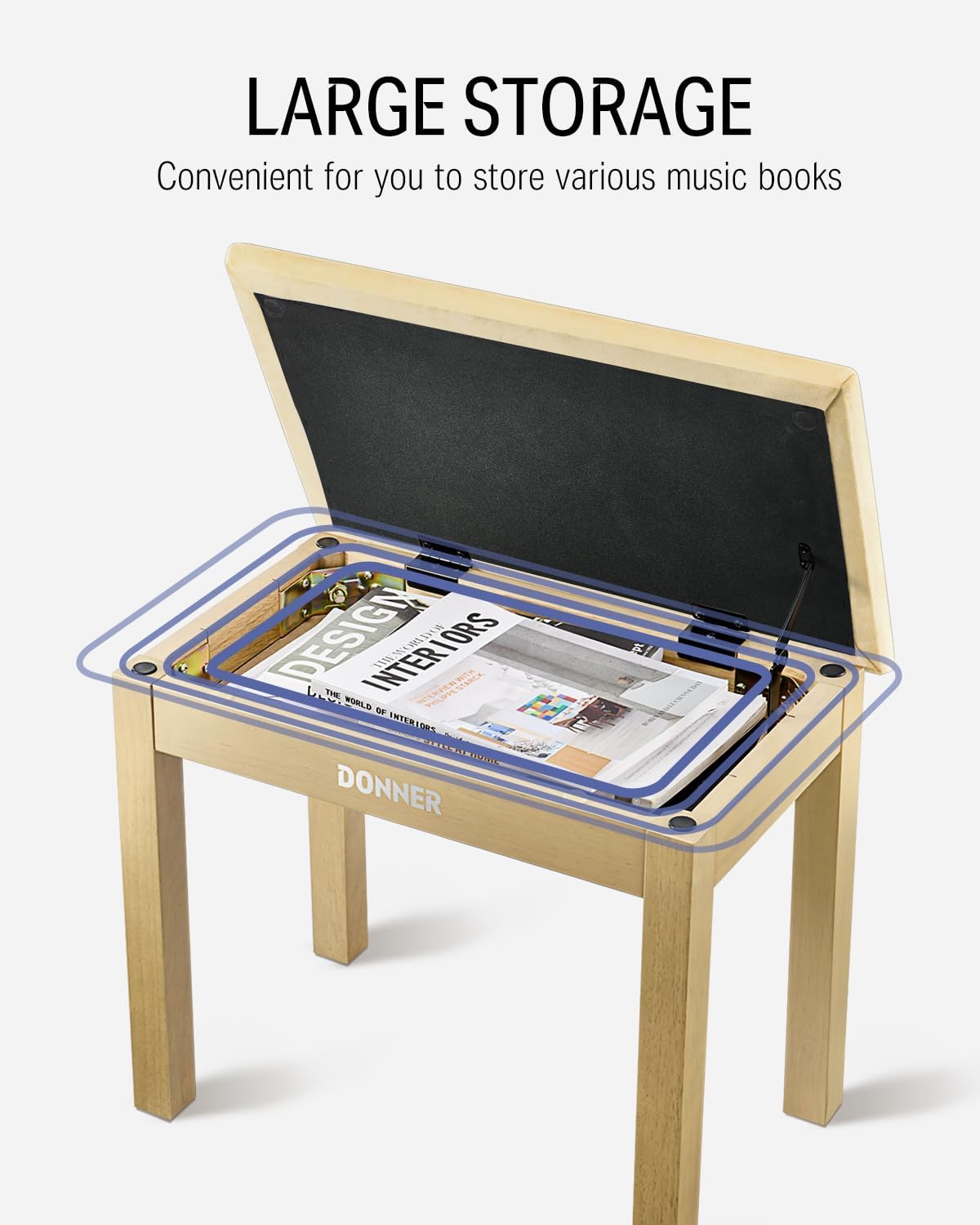 Donner OURA DDP-60 88 Key Digital Piano+Donner Piano Bench with Storage