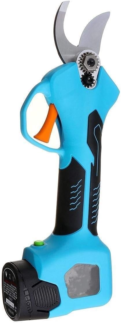 500W 16.8V Rechargeable Electric Pruning Scissors Pruning Shears Garden Pruner Secateur Branch Cutter Cutting Tool 2 Batteries Garden Or Lawn (E Blue Free)