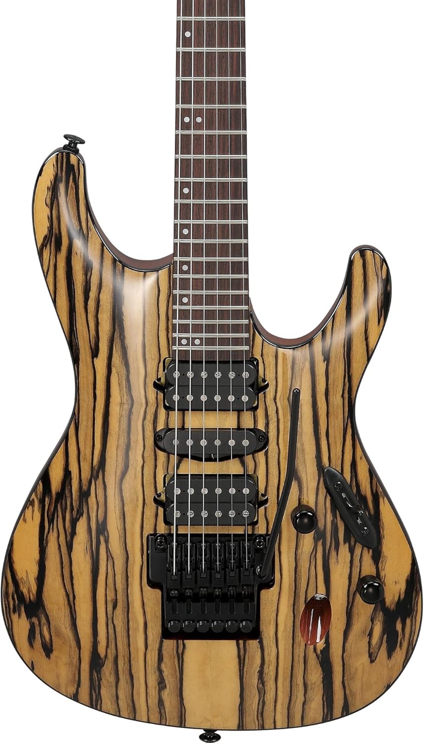 Ibanez S6570BWE Prestige 6-String Right-Handed Electric Guitar with African Mahogany Body and Rosewood Fingerboard (Natural)